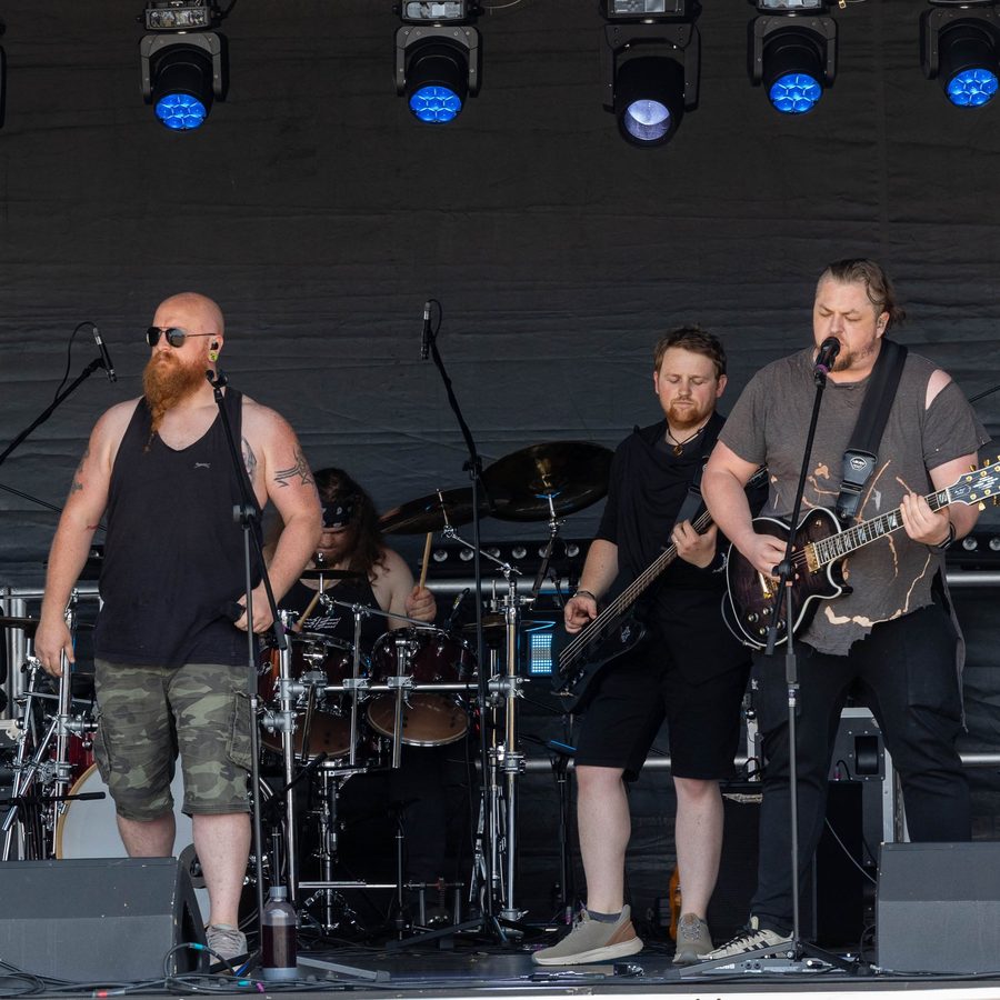 MirrorGrinn performing on stage