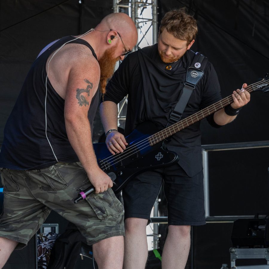 Joe Andrews and Kyle Oatley on stage